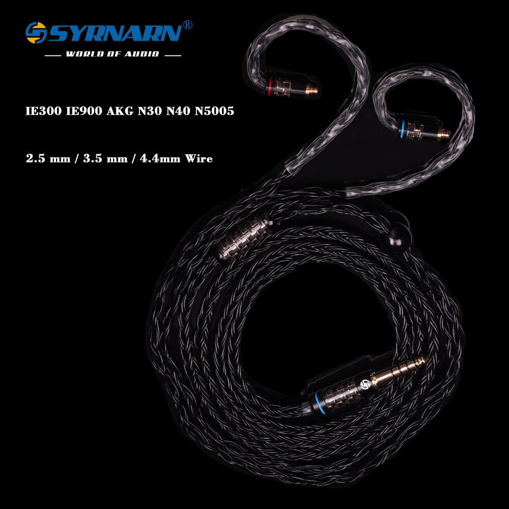 SYRNARN – câble de mise à niveau de casque, 2.5 MM, SE846 mmcx 16 core OFC pour casque SENNHEISER IE300 IE900 AKG N30 N40 N5005 4.4