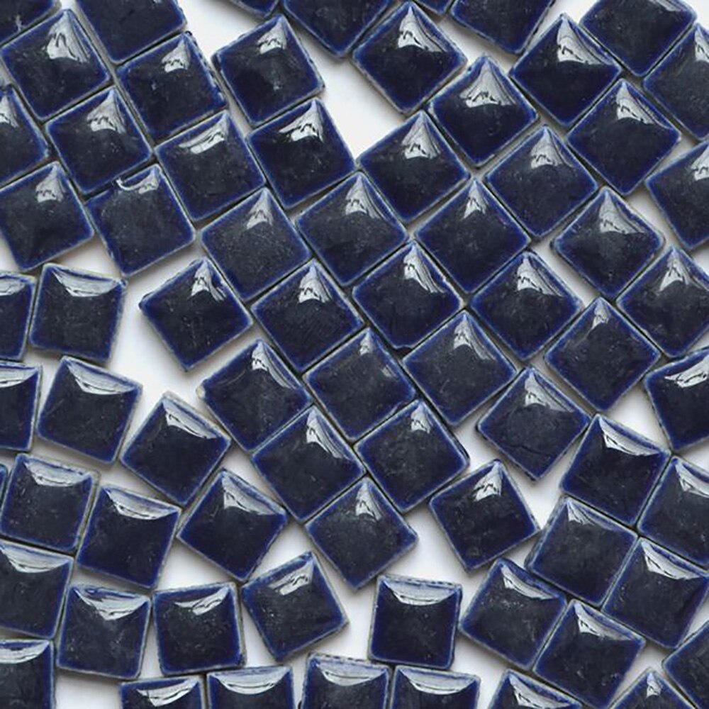 100pcs Multicolor Glass Mosaic Tile Square Ceramic Mosaic Tiles DIY Arts Crafts Making Material: 3