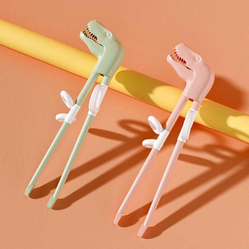 1 Pair Of Pink green blue dinosaur Cubs Learning Training Chopsticks Kids Children Chinese Chopsticks Learning Kitchen Accessori