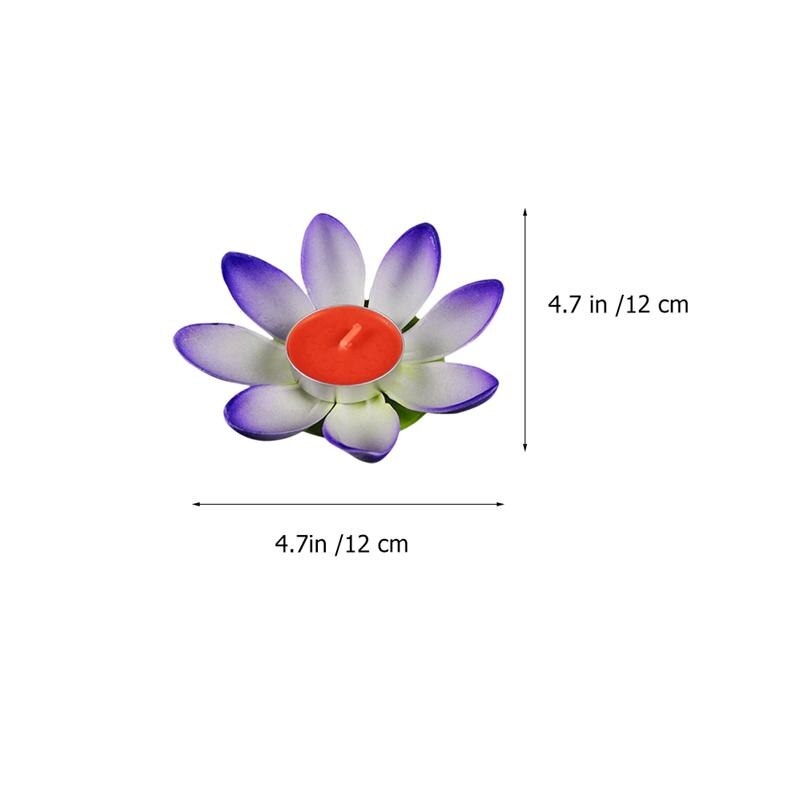 6 stk vand flydende lanterne flod lys til fødselsdag ønske lampe stearinlys vand lampe bedende lotus lampe (tilfældig farve)