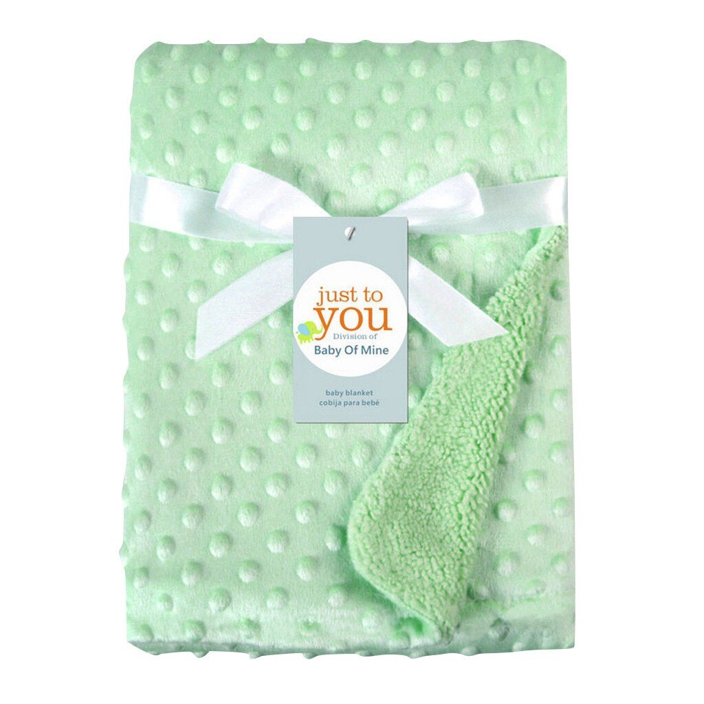 Pasgeboren Baby Effen Deken & Inbakeren Thermische Zachte Fleece Deken Beddengoed Quilt Bebes Accesorios Recien Nacido Dekens Luiers: Green