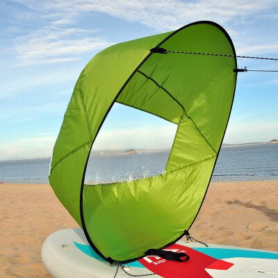 Kit de voile de bateau à rames Popup, avec fenêtre transparente, accessoires de Kayak: green