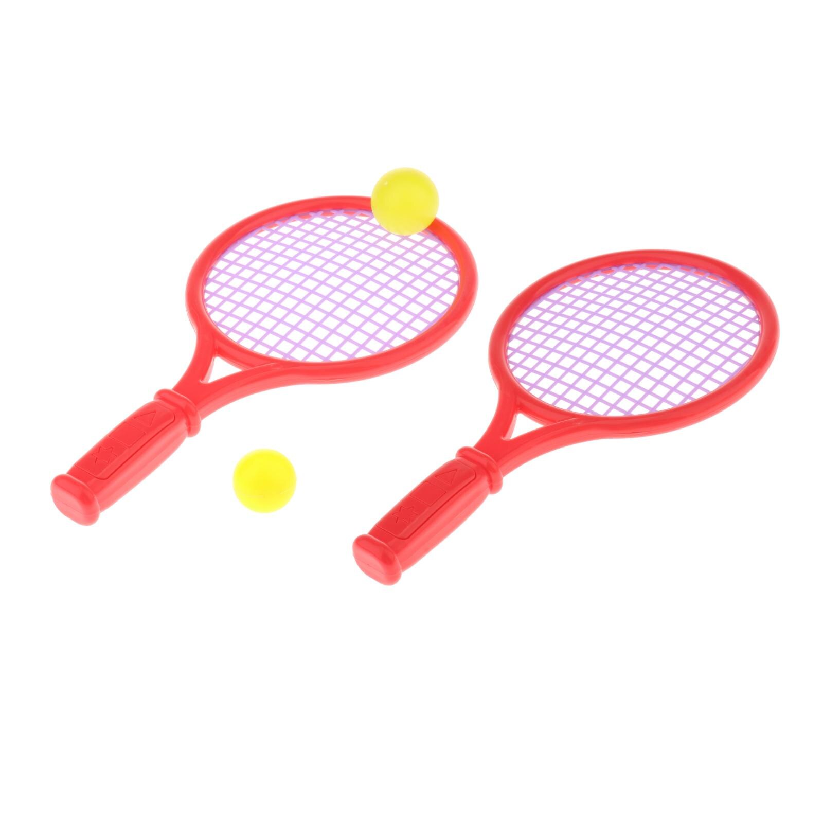 2Pcs Tennis Rackets Met Ballen Indoor Sport Spel Speelgoed Voor Jongens En Meisjes