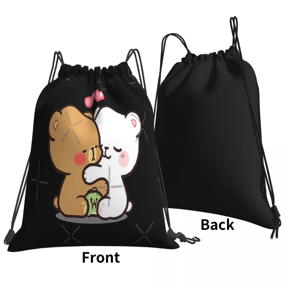 Milch Und Mokka Bären Klassische Rucksäcke Kordelzug Taschen Sport Taschen Rucksack Mann Rucksack Kleinen Rucksack