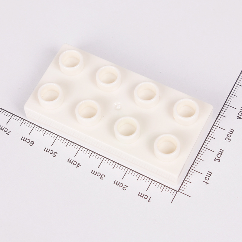 12pcs DIY MOC Large Building Block Bricks Thin 2X4 Bricks Big Size Assembled Accessories Bulk Part Enlighten Brick Children Toys: white 12pcs