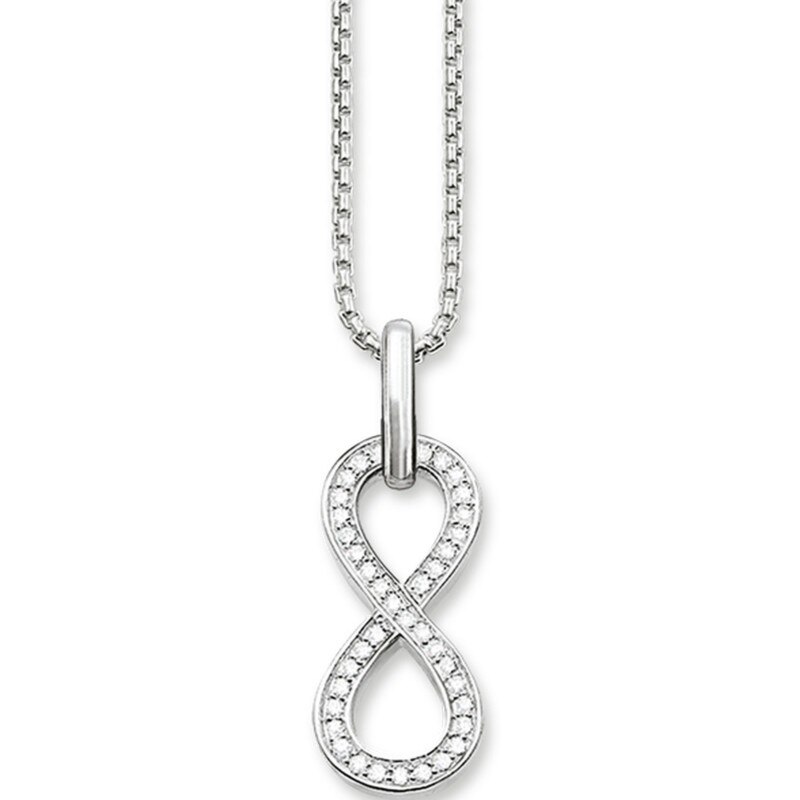 Ketting Infinity Romantisch Link Chain voor Vrouwen, 925 Sterling Zilver Parel Moeder Sieraden Thomas Sabor