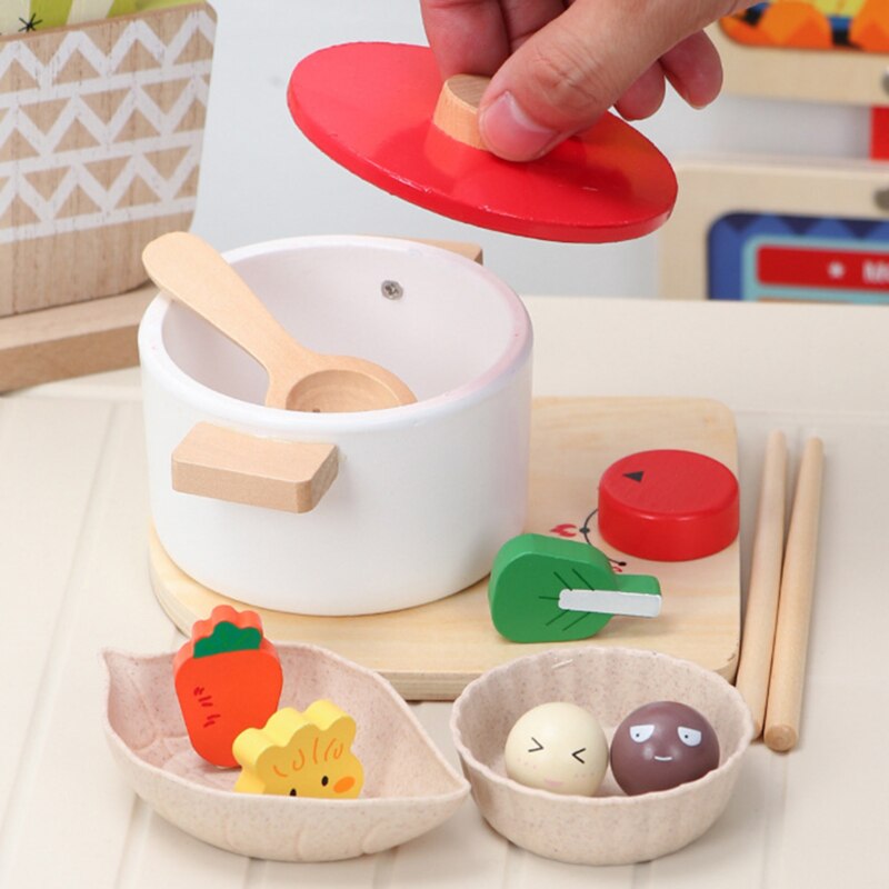 Kids Houten Pretend Play Sets Simulatie Broodroosters Brood Maker Koffie Machine Blender Bakken Kit Game Mixer Keuken Rol Speelgoed