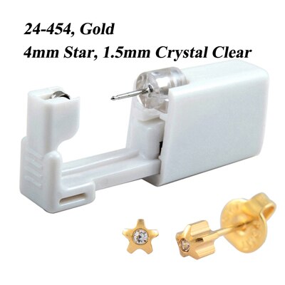 1 Unit Wegwerp Veilig Steriele Oor Piercing Unit Neus Ring Oorbel Stud Piercing Gun Piercer Tool Machine Kit stud: 24-454