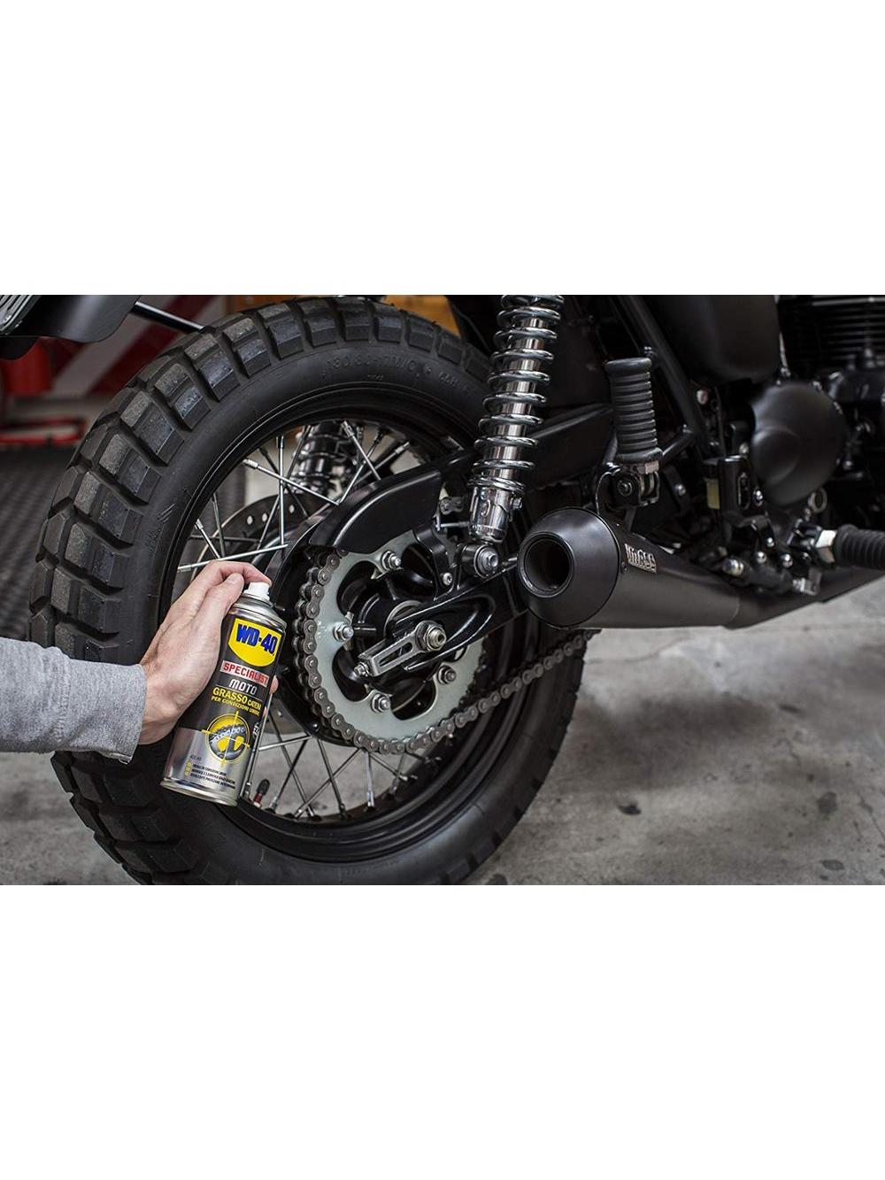 WD-40-Grasa de Cadenas para motocicleta, Spray de 400ml para cajas, transmisores y anillos