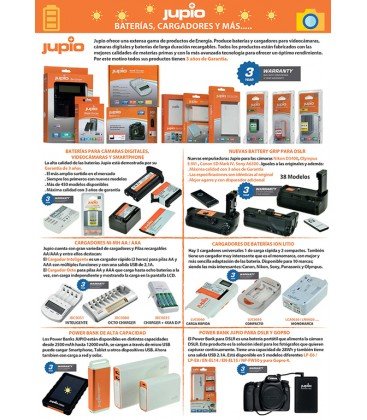 JUPIO BATTERIA per PANASONIC DMW-BLF-19E 1860MAH