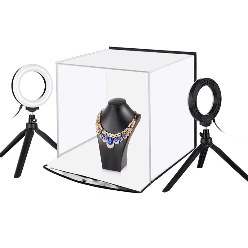 PULUZ 30*30cm Tragbare Softbox Licht Kasten Studio LED Beleuchtung Kasten Foto Leuchtkasten mit 6 Farben Kulissen Für tabletop Fotografie