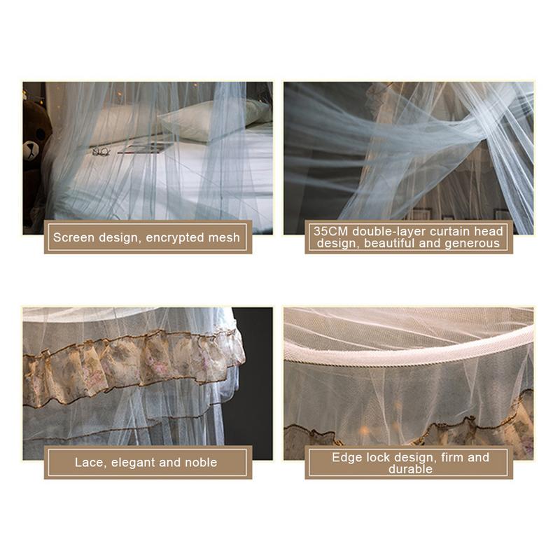 2.5M Children Summer Mosquito Net Portable 360 Degree Rotating White Crib Netting for Baby Child Kids Bed Canopy Tent