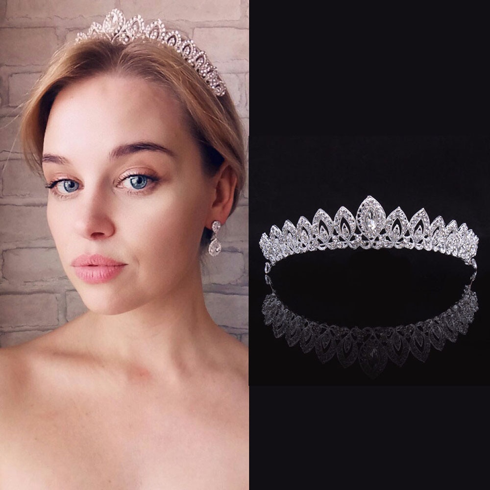 Tiaras de cristal de luxo para noiva, enfeites de tiara para cabelo, acessórios de joias para casamento