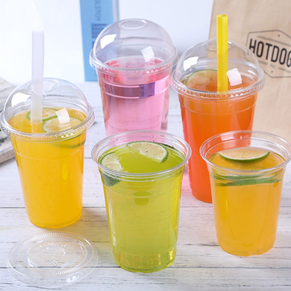 20 stuks Wegwerp Sap Cups Transparante Koude Dranken Kopjes Takeaway Verpakking voor Iced Koffie