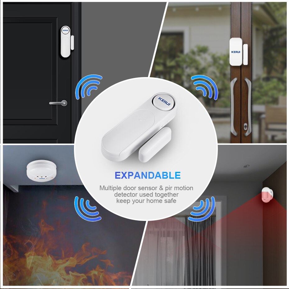 Corina 300ft 120dB Draadloze Deur/Raam Sensor Alarm Anti-Diefstal Deur Alarmen Afstandsbediening Voor Home Safety Security pir Rook
