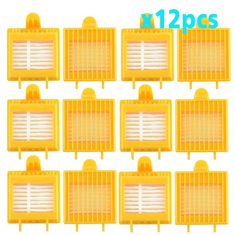 Para IRobot Roomba 700 Series kit de reemplazo de 760, 770, 772, 774, 775, 776, 780, 782, 785, 786, 790, rollo de filtros cepillo: 12pcsfilter