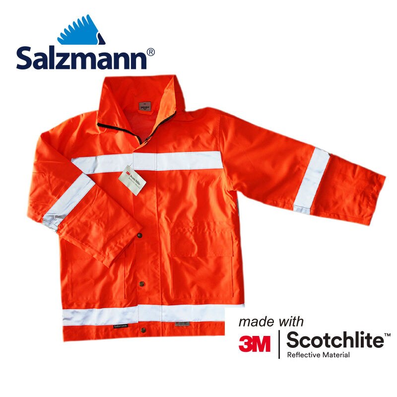 Salzmann 3 M Scotchlite Waterdichte Saftey Jas Veiligheid Jas Oranje
