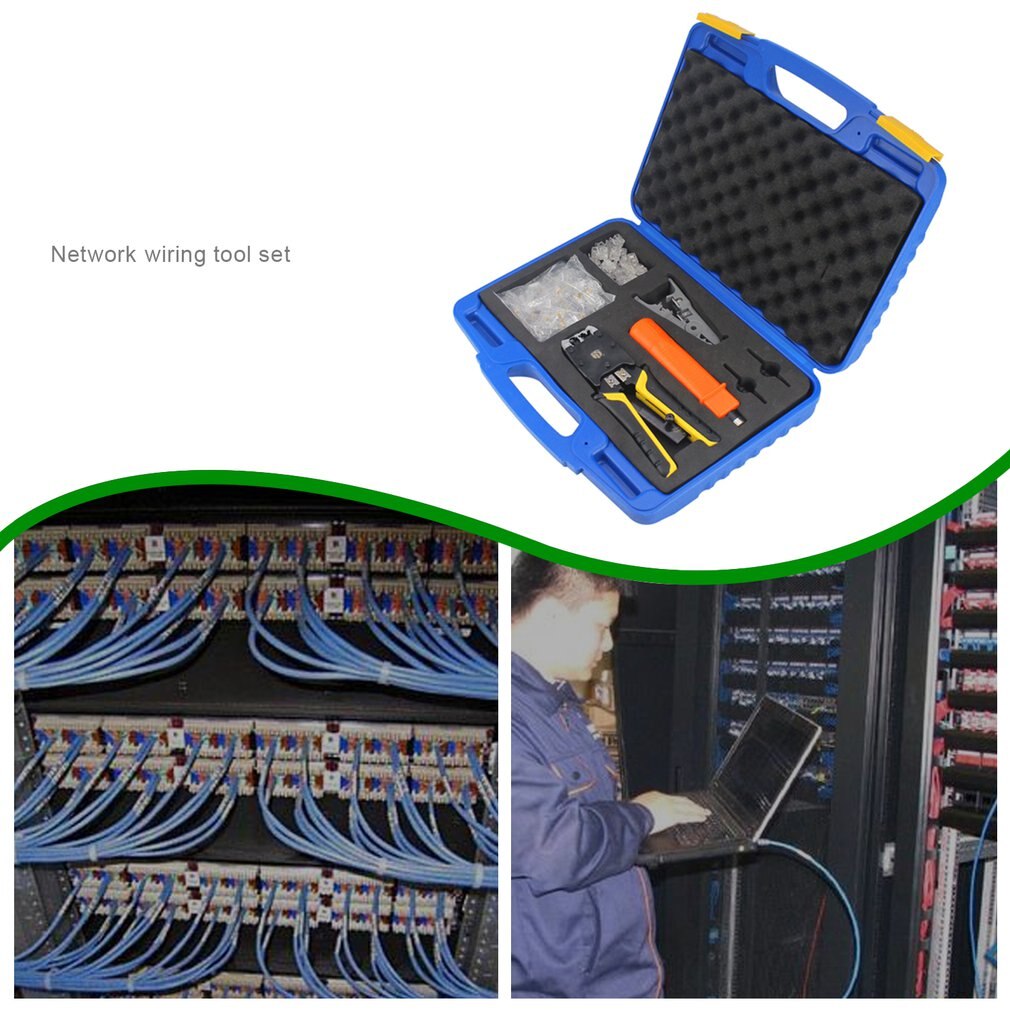 YG-S500RS Network Cable Clamp Set Crystal Head Combination Kit Network Wiring Tool Portable Practical Network Cable Clamp