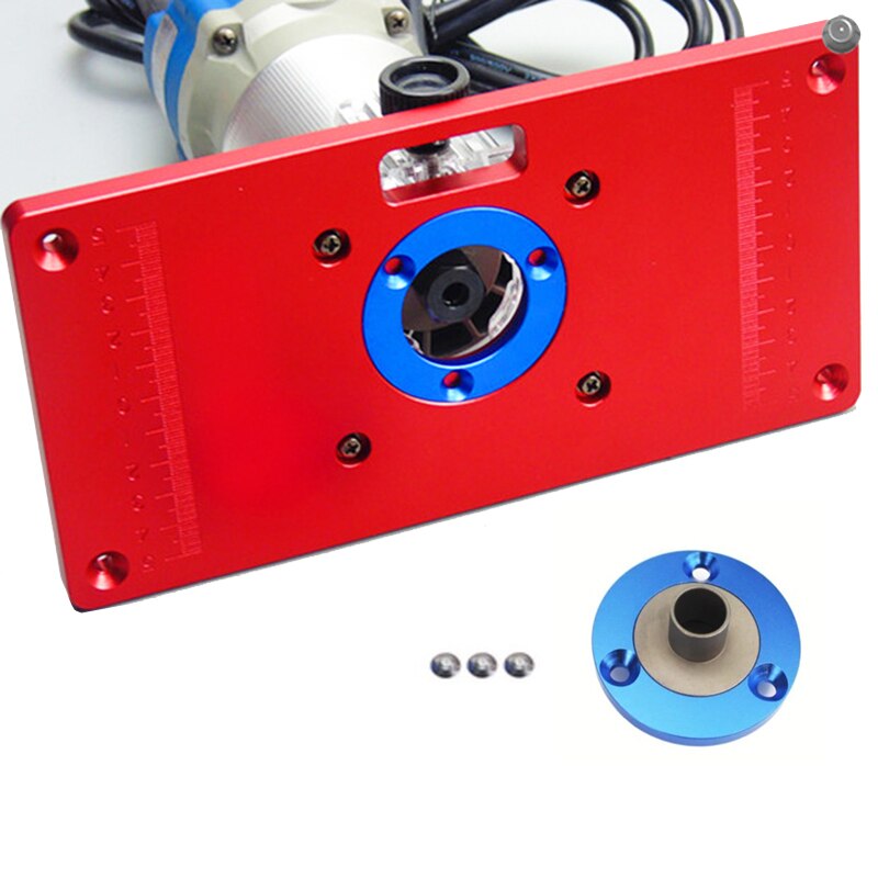 Multi-functional Aluminium Router Table Insert Plate For Makita Trimmer Engraving Machine Wood Router Woodworking Benches