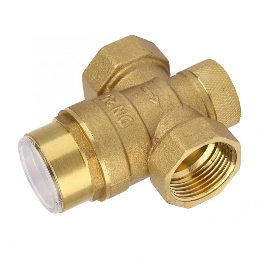 Water Control 1 inch Pressure Reducing Valve Brass Water Pressure Regulator With Gauge Meter Ball Valve