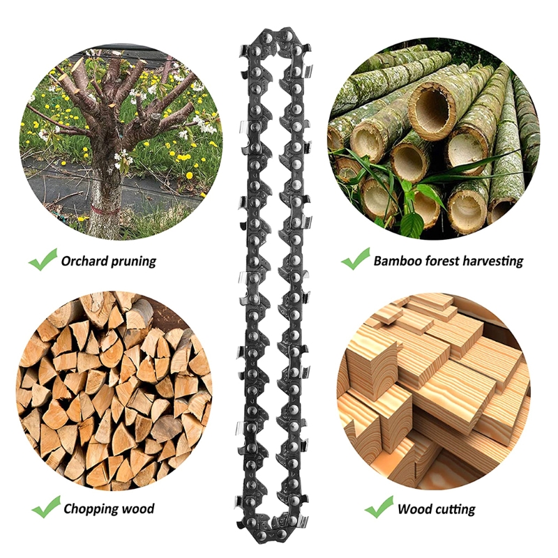 4 Inch Replacement Chain Electric Electric Saw Accessory Mini Steel Chainsaw Chain for Electric Pruning Saw Garden Logging