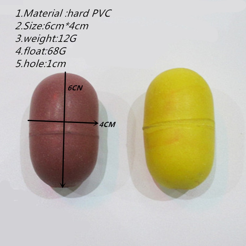 hard PVC 6cm*4cm fishing float cage float for fishing net oval float shrimp cage buoy fishing Accessories fish tool Outdoor