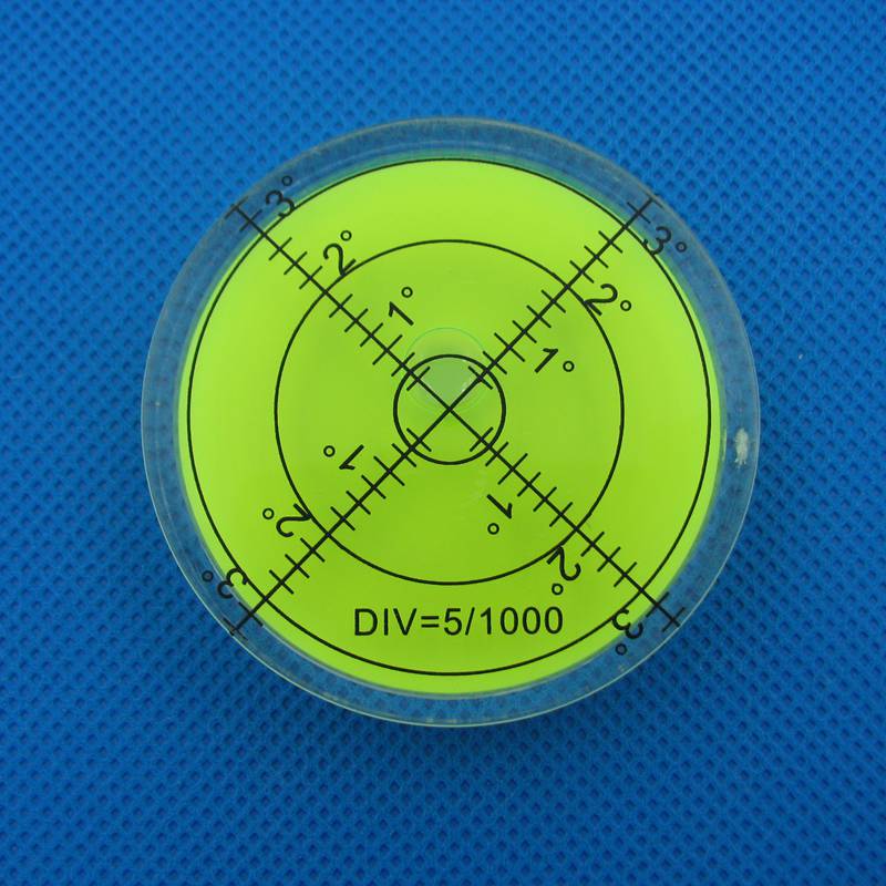 Haccury 60*12mm cirkulärt vattenpass med rund bubbelpass universal grader: Grön