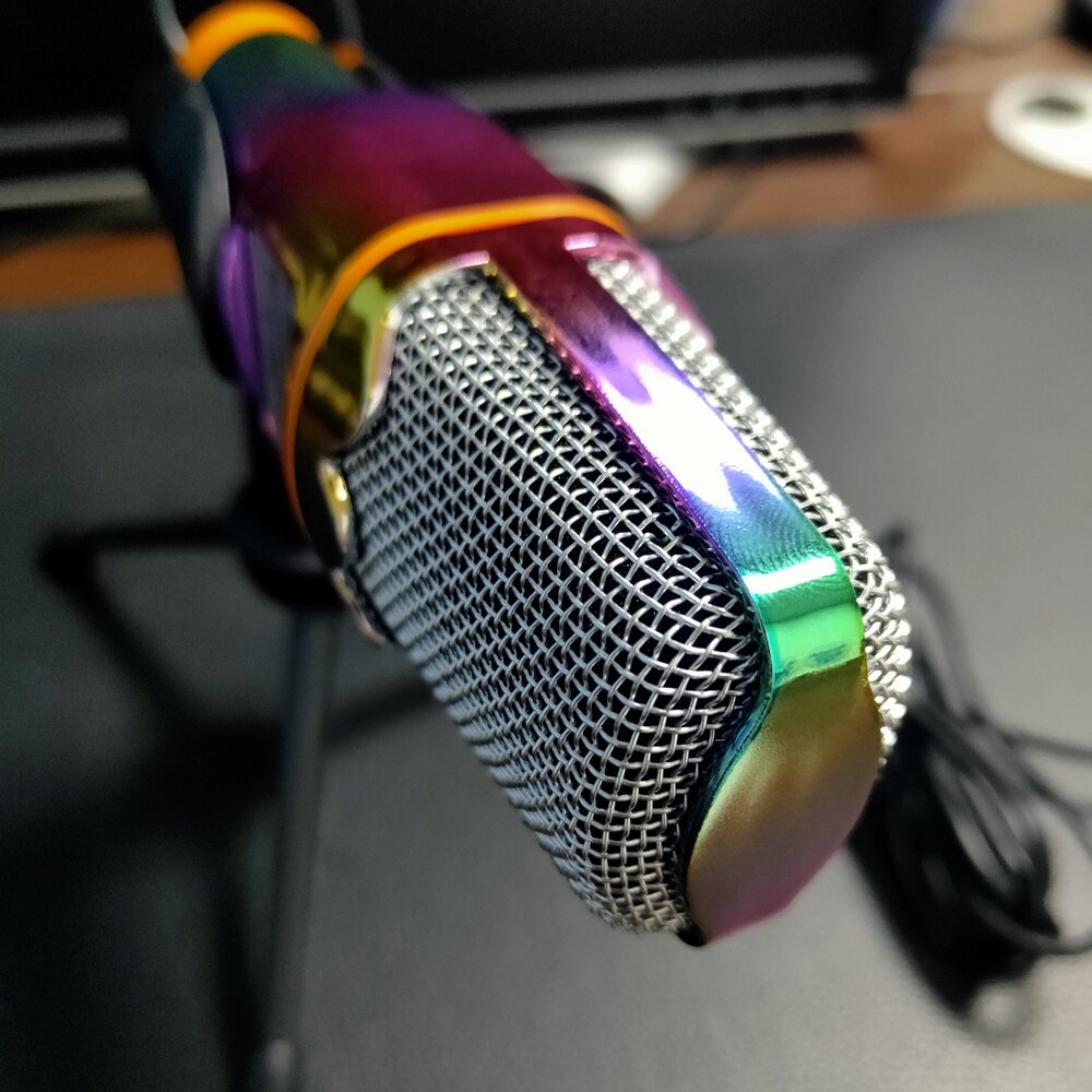 Microphone à condensateur USB avec trépied de bureau, Microphone d&#39;ordinateur, diffusion en direct, pour chat sur ICQ MSN, Skype, enregistrement en direct,