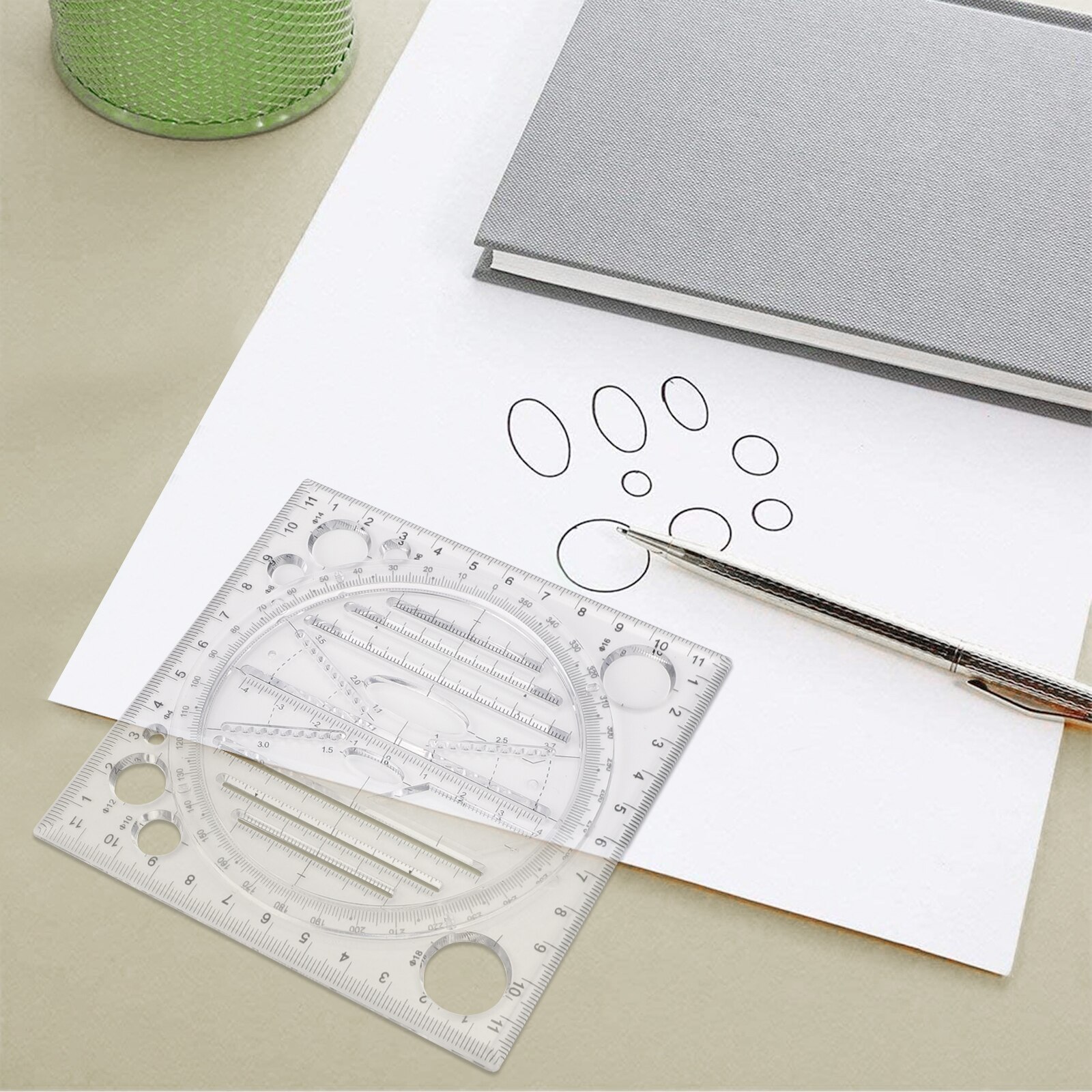 Multifunctional Drawing Million ruler Drawing Instrument For Middle School Students Rule Function Parallel Elliptic Templa