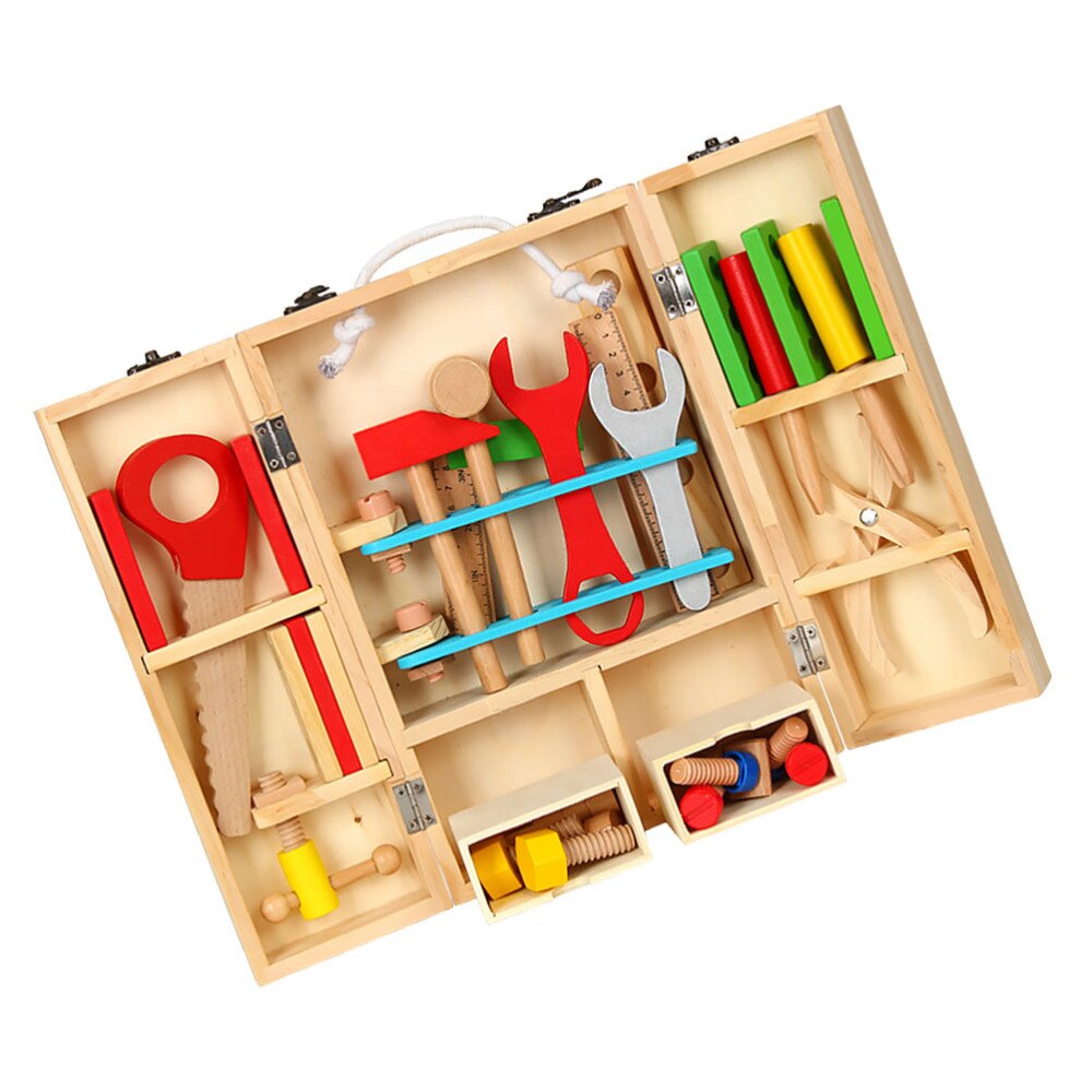 1 Set Children Repair Tool Wood Pretend Play Engineering Maintenance Tool