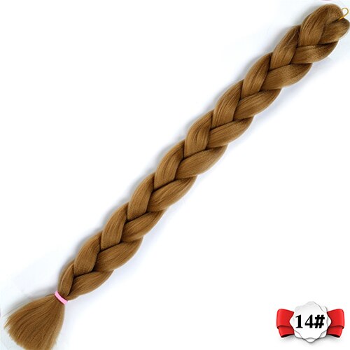 20 farve syntetiske flette hår extensions 82 tommer 165g/ pakke lange jumbo fletninger hæklet hår bulk houyan: #118