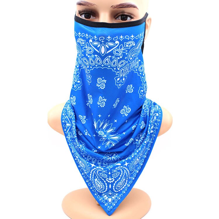 Magisk triangel pannband is siden mask andas utomhus cykling hängande öron halsduk brokig balaclava halsduk