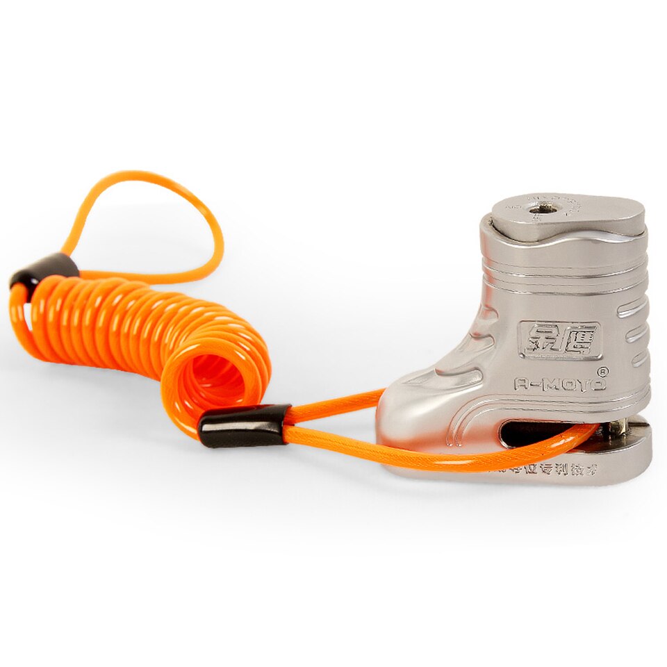 Candados de rueda de cuerda de resorte para motocicleta, bloqueo de disco de bicicleta, Cable antirrobo de seguridad, Cable de recordatorio, accesorios de moto