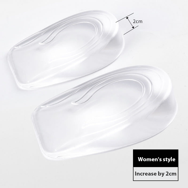 Silikon-Gel-Einlegesohle zur Erhöaufgehängt der Höer, Fersenhebeinsätze, Schuh- und Fußpflegeschutz, elastisches Kissen, Fußgewölbe-Stützeinlage für unisex: Gold