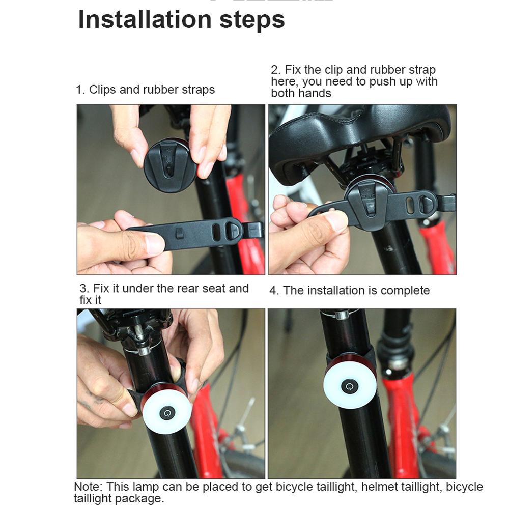 Usb Achterlicht Voor Mtb Fiets Mini Led Fiets Staart Lighs Waterdichte Fietsen Terug Waarschuwing Lamp Helm Rugzak Zaklamp