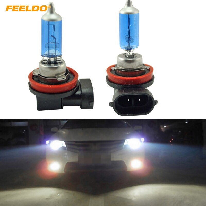 FEELDO 2 Pcs H11 55 W/100 W Auto Mistlampen Halogeenlamp Koplampen Lamp Auto Lichtbron Parking # MX2241