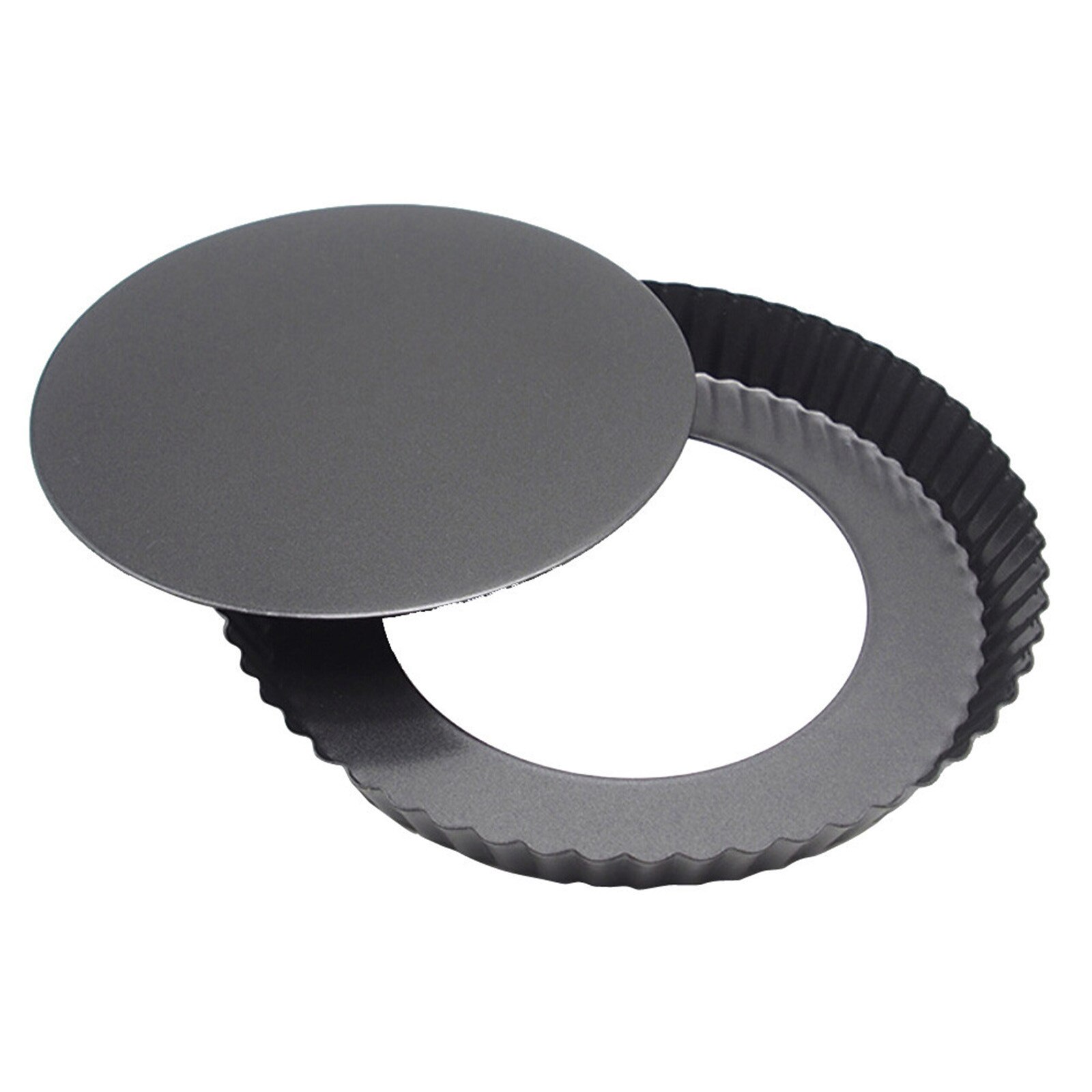 1pc Sturdy Carbon Steel Quiche Mold With Fluted Edges For Oven Baking Pan Pie Pans Home Baking Supplies: 14 CM