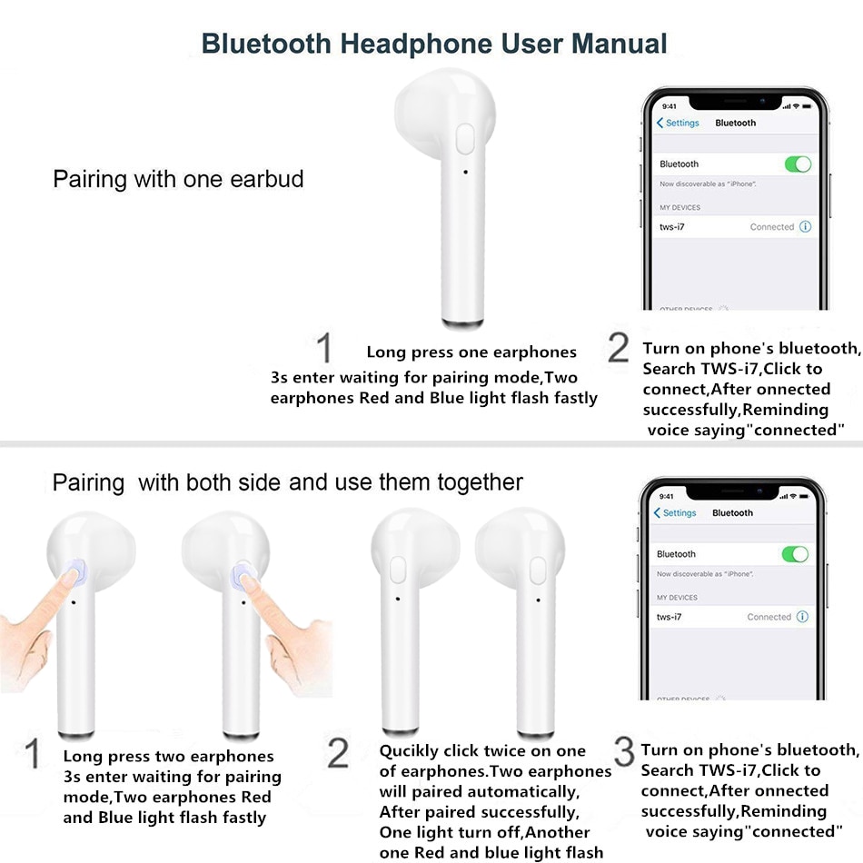I7s Tws Bluetooth 5.0 Oortelefoon Mini Draadloze Oordopjes Sport Oortelefoon Draadloze Headset Met Microfoon Voor Iphone Xiaomi Lg Telefoon