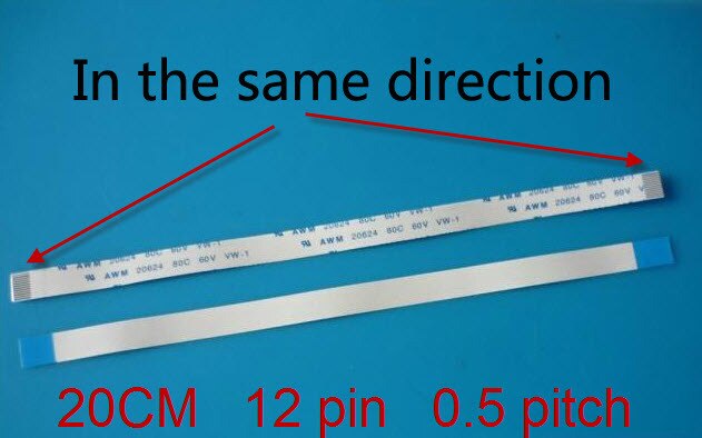 20pcs/Lot Power Button Ribbon Cable 20CM 12 pin 0.5 pitch In the same direction FOR HP DV6000 AWM 20624 80C