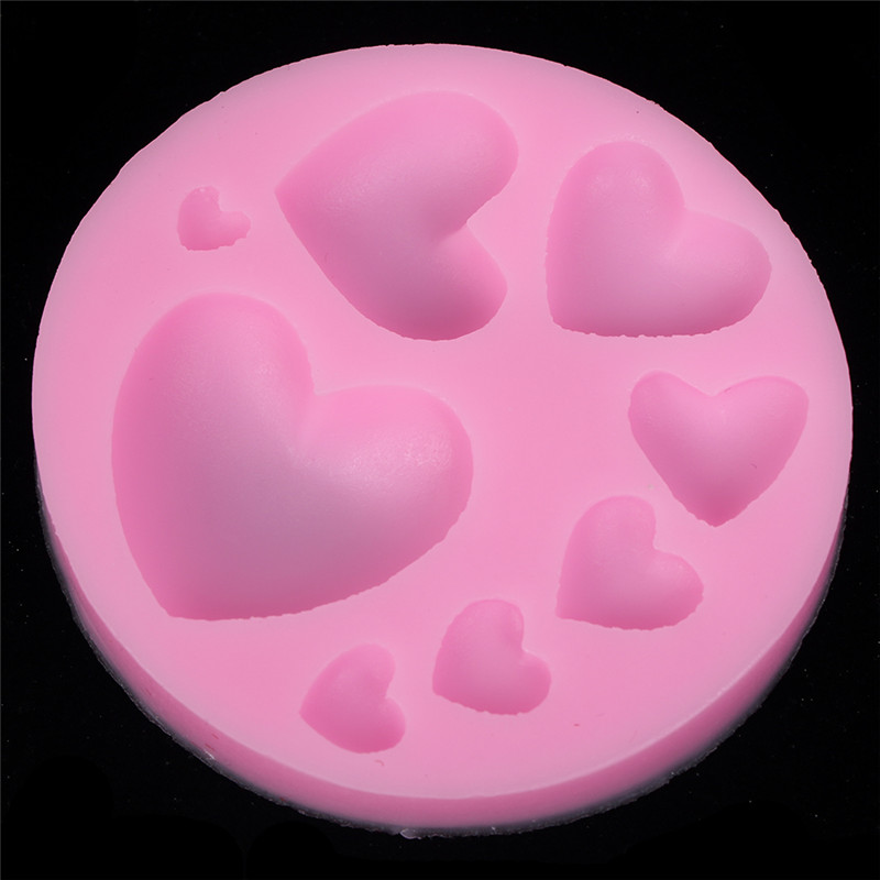 3D DIY Heart Fondant Cake Mold Silicone Cake Decorating Craft Sugar Chocolate Mould Baking Pastry Tools