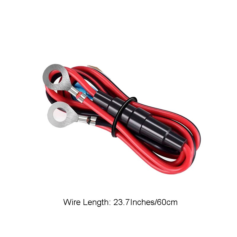 12V/24V Led Digitale Voltmeter Ronde Panel Waterdicht Voltage Gauge Meter Batterij Volt Tester Met Digitale Display voor Auto Boot: only wire