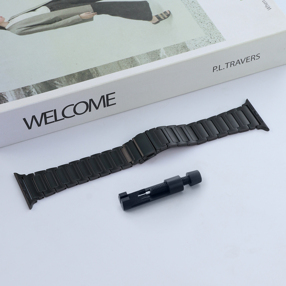 Metal Strap For Apple Watch 10 46mm Ultra 1 2 49mm Band Stainless Steel Correa For Iwatch 9 8 44mm 45mm Se 3 2 1 42mm Bracelet: Red Black / 14mm