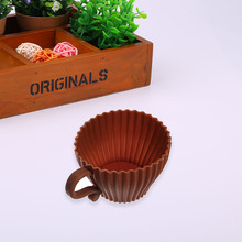 White Silicone Cupcake Cups Muffin Baking Cake Tea Saucer Teacup Mold Mould