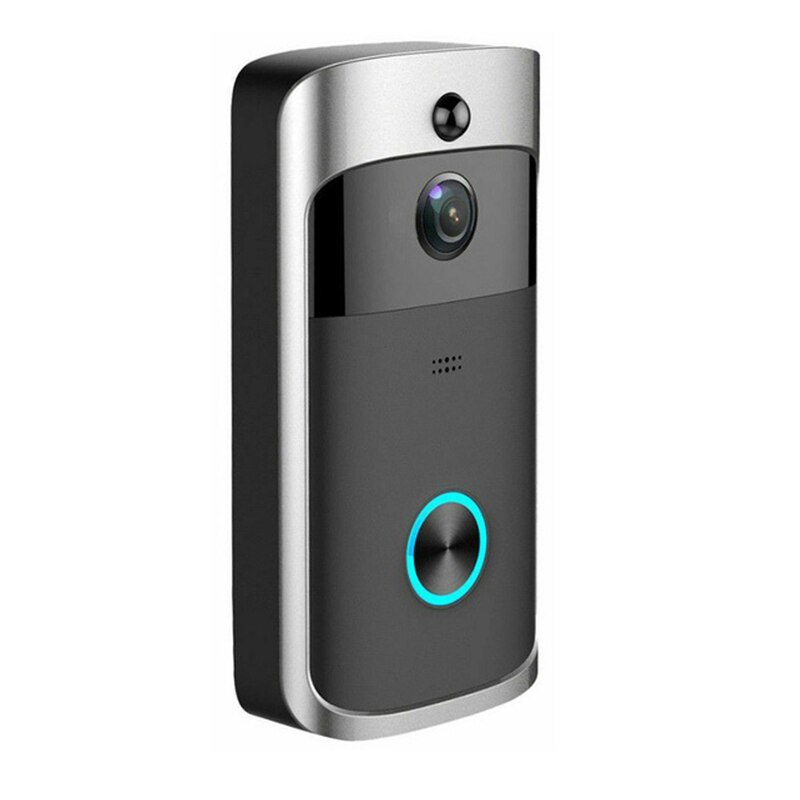 Smart Ip Video Intercom Wifi Video Deurtelefoon Deurbel Wifi Deurbel Camera Ir Alarm Draadloze Beveiliging Camera: Black