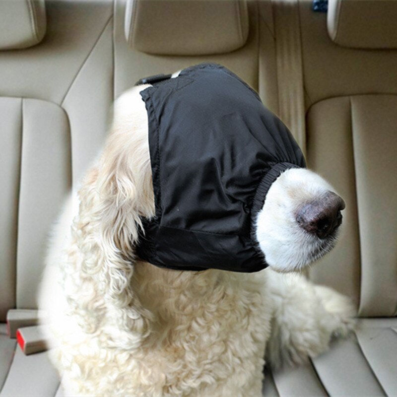 Dog Calming Cap Eye Mask Nylon Shading Pet Anxiety Mask Muzzle Dog Blindfold for Grooming Anti Car Pet Accessories