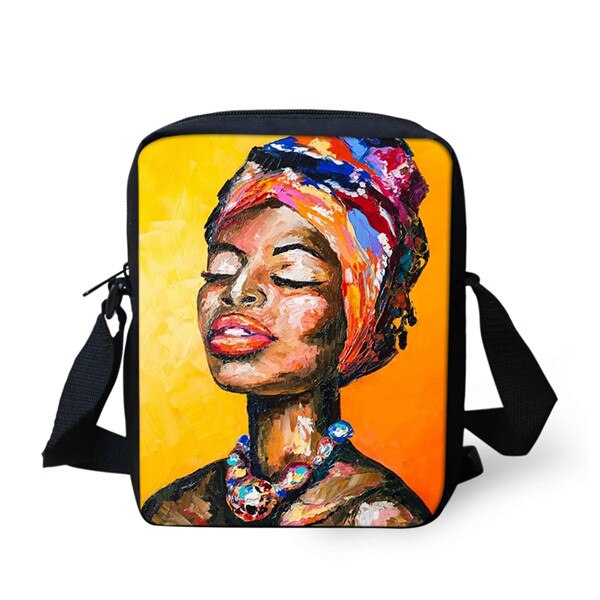 Thikin Cool afro-américaine noir filles sac à bandoulière sac à bandoulière pour filles téléphone sac sacs à provisions Mochila Infantil: CDZHL639E