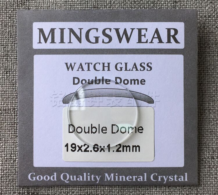 Montre de grande taille en verre minéral bombé et rond, cristal minéral, épaisseur 1.2mm 18-44.5mm