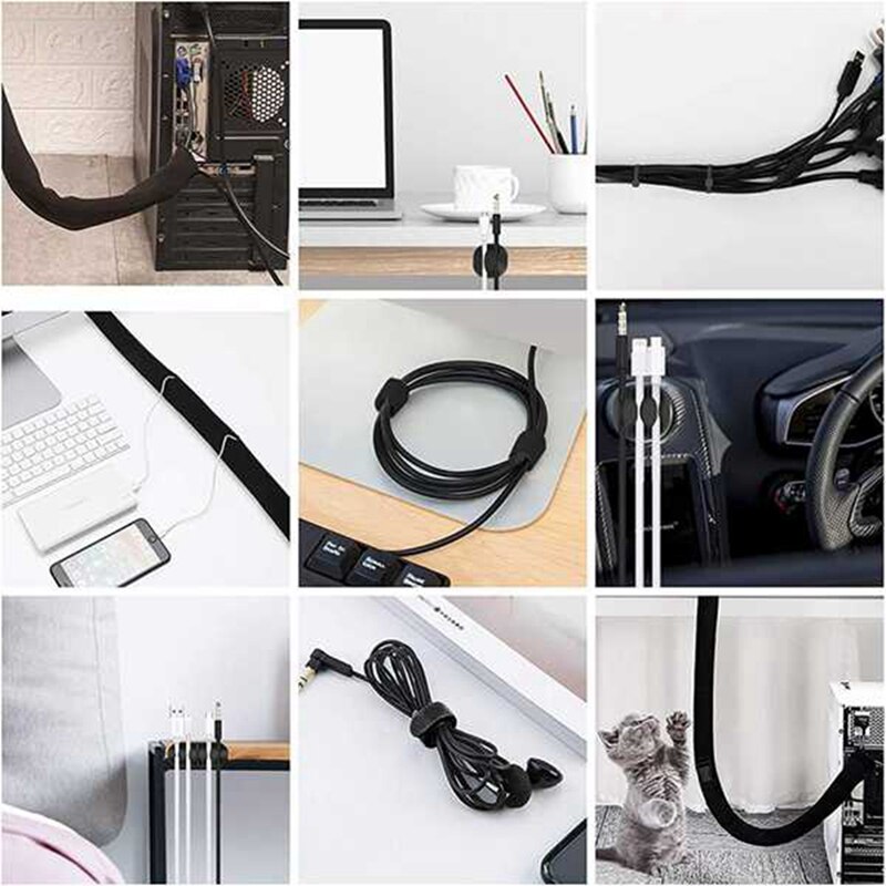 140 Pcs Cable Manager Kit Desktop Data Cable Protection Kit Advanced Wire Management Kit Office And Home Wire Fixer