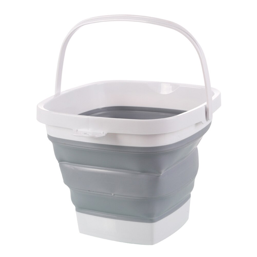 Collapsible Plastic Bucket Foldable Square Tub Portable Fishing Water Pail Outdoor TB