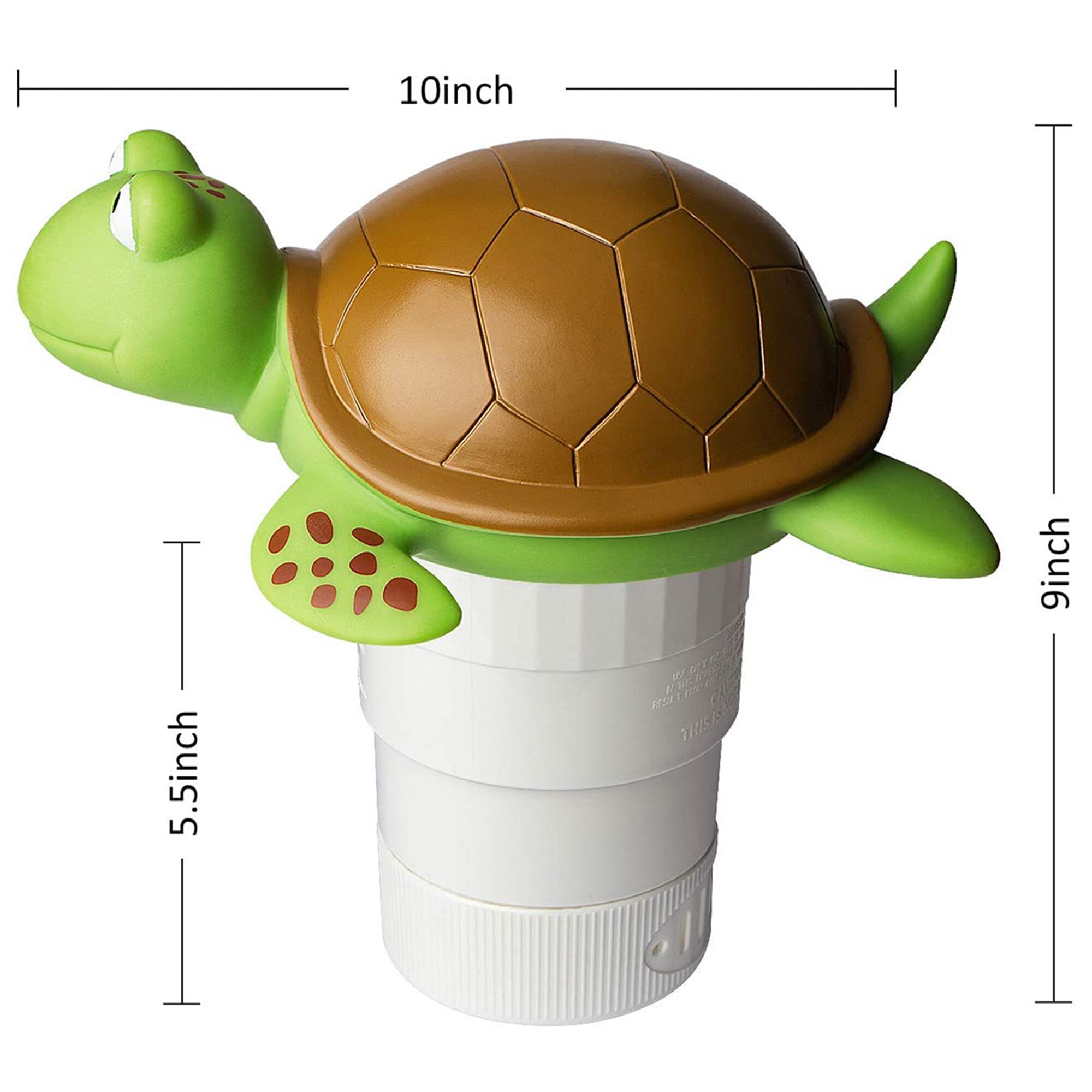Swimming Pool Chlorine Float Green Cartoon Plastic Turtle Dose Release Dispenser for Tub/SPA Swimming Pool Chlorine Diffuser